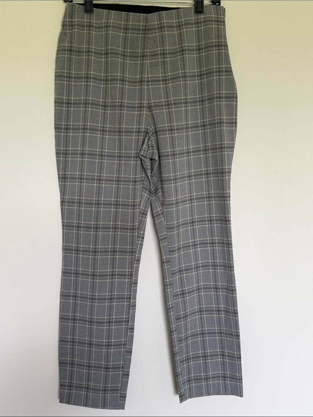 Nine West Gray Plaid Side-Zip Skinny Dress Pants Size 8